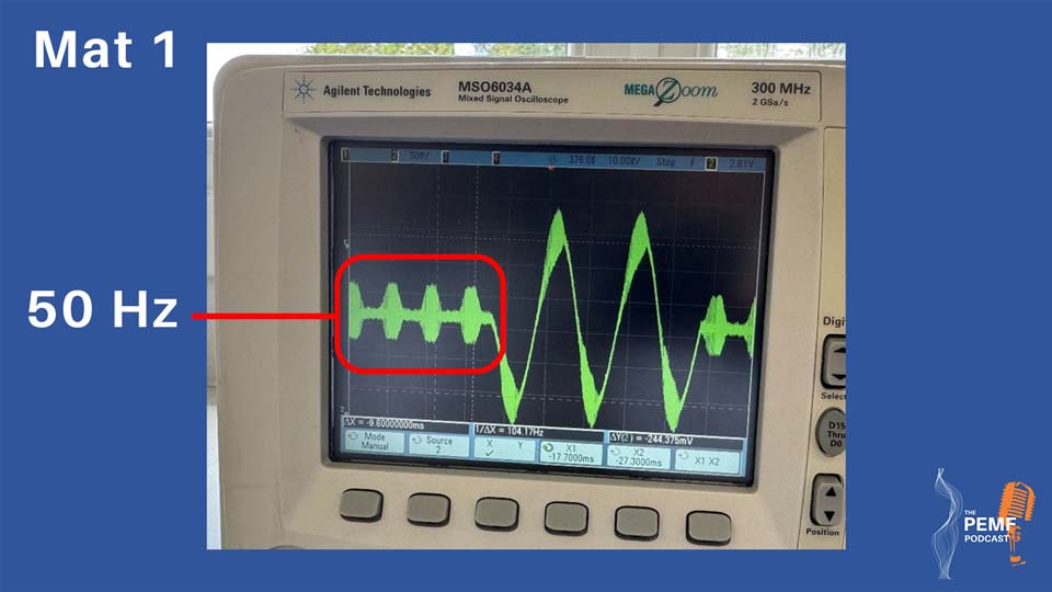 Waveform example from multi therapy/ inferred PEMF therapy mats