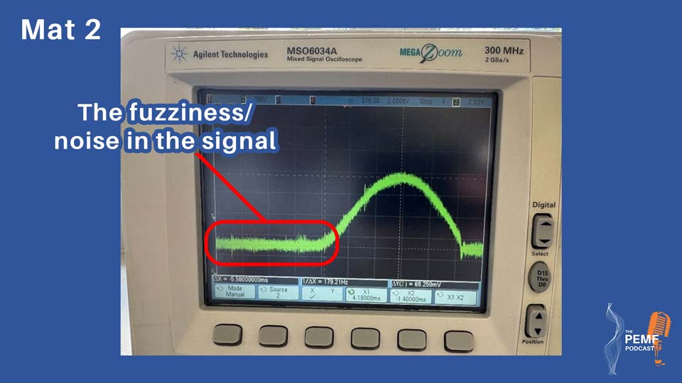 Waveform example from multi therapy/ inferred PEMF therapy mats