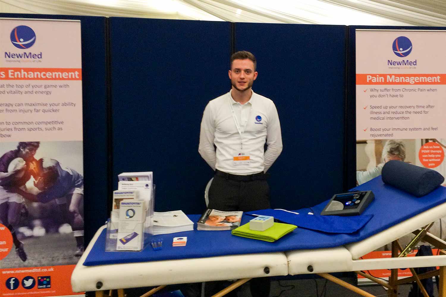 Andy at NewMed show