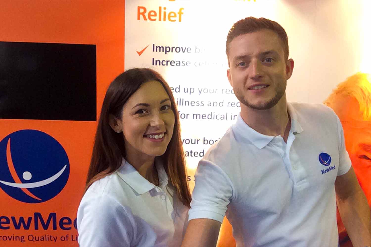 Andy and Jade at NewMed show