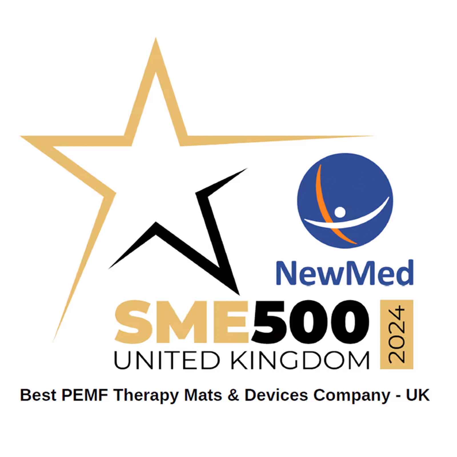 ‘Best PEMF Device Company 2024’ by SME500 UK awards, award logo