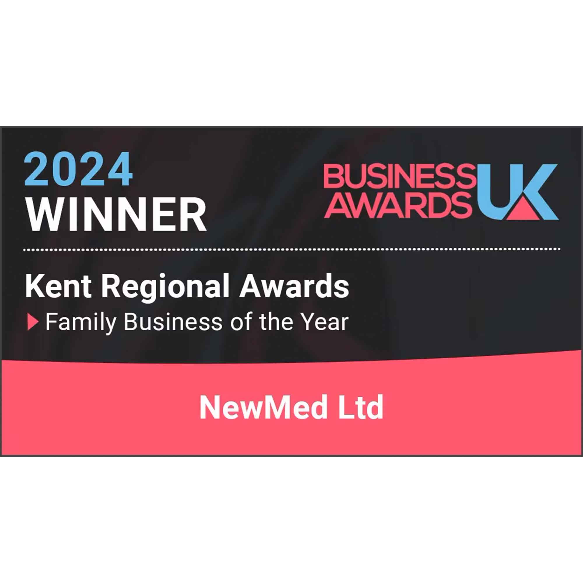‘Family Business of the Year Kent 2024’ by Business Awards UK, award logo